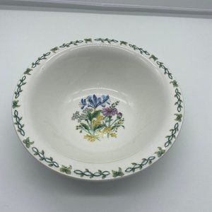Thomson Floral Garden Vegetable Bowl Blue Purple Yellow  Flowers